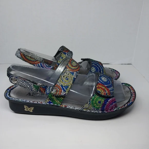 Alegria VERONA Bullseye Women EU 39 US 8.5 Multicolor Strappy Adjustable VER-387 - Picture 5 of 12